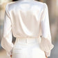 The Ivory Lace Satin Blouse