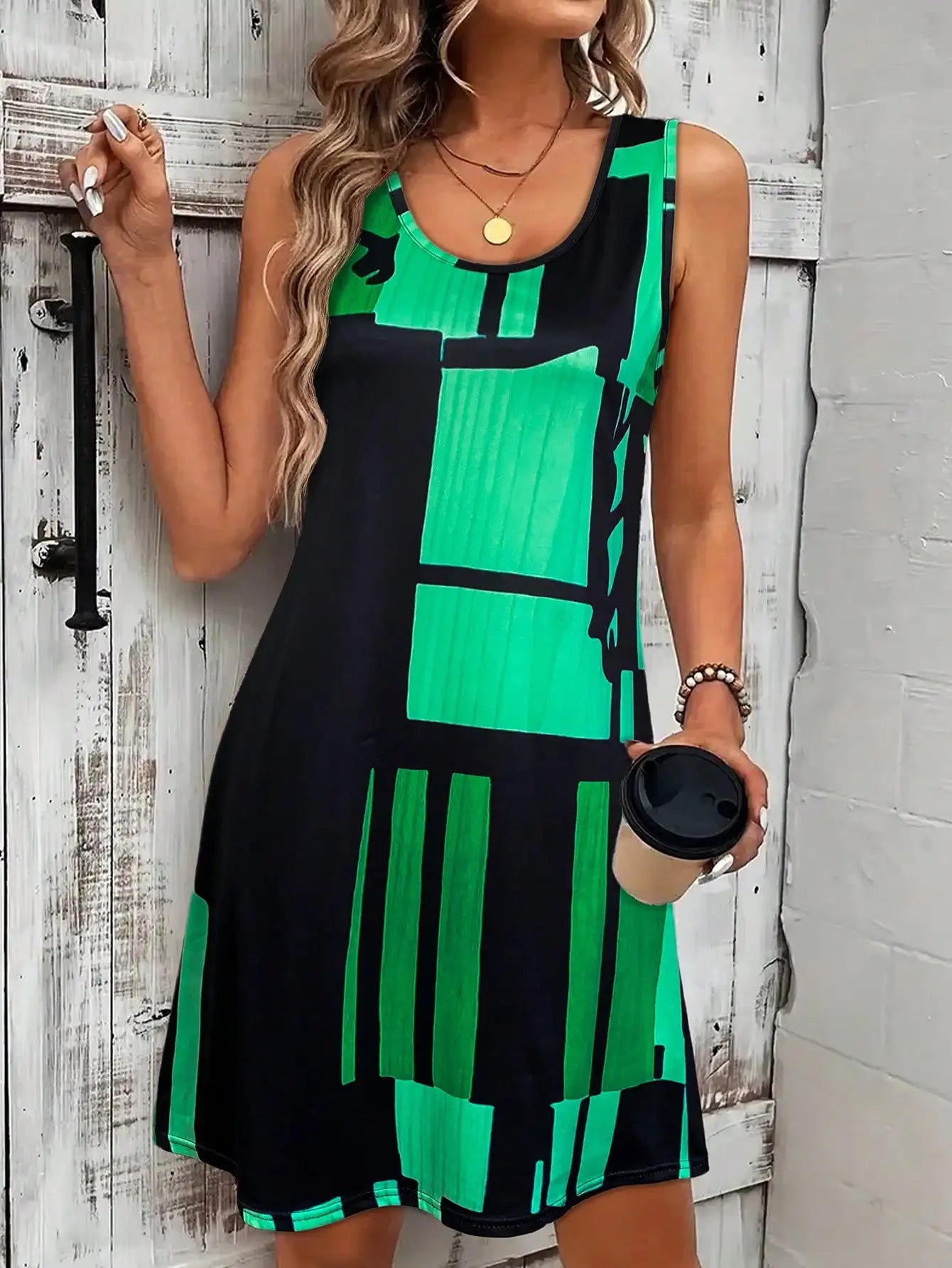 The Riviera Geo Midi Dress