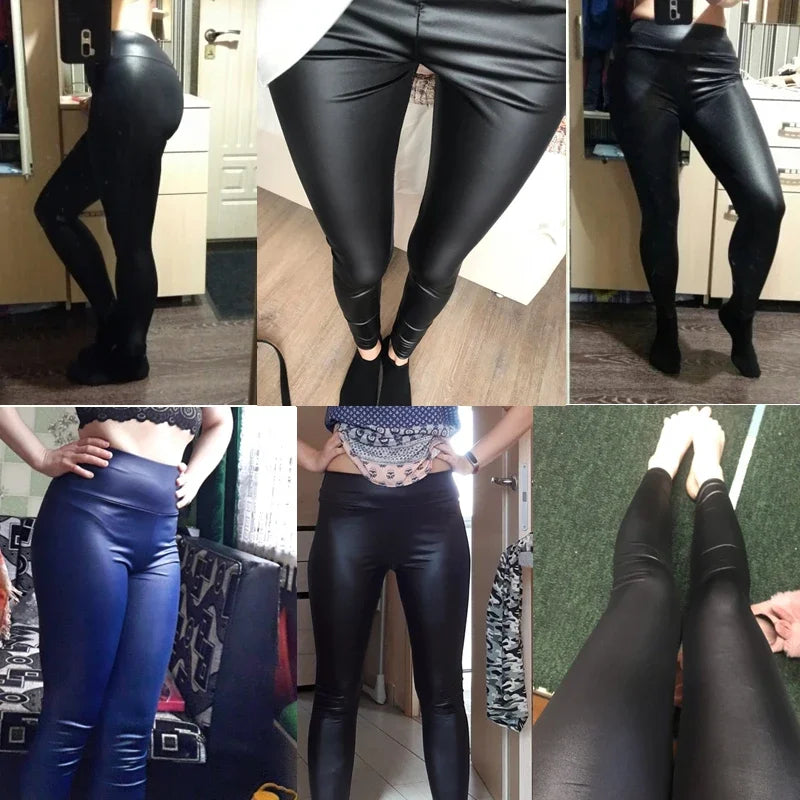 The Noir Stretch Leather Pants
