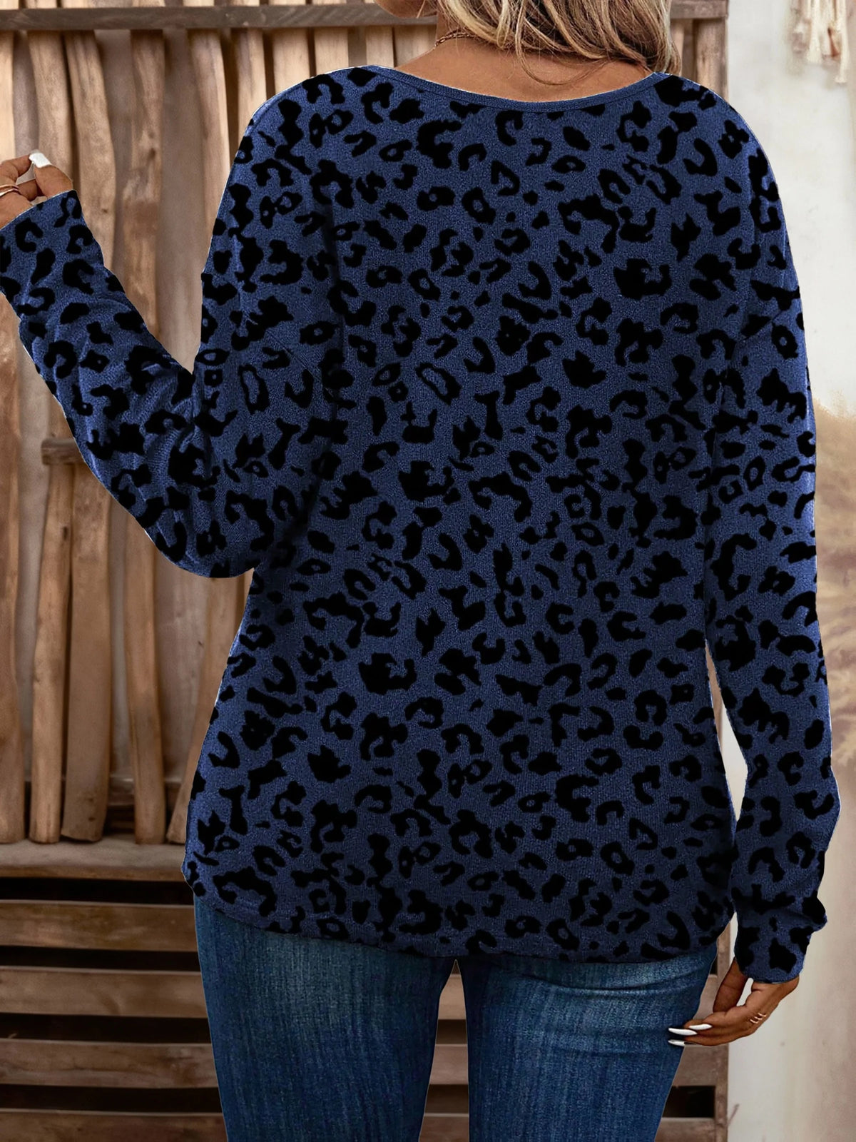 The Cyra Knit Curve Sweater in T118-Zon | Lavishly Me
