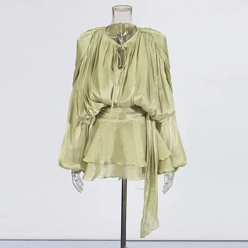The Elara Folded Tunic Dress