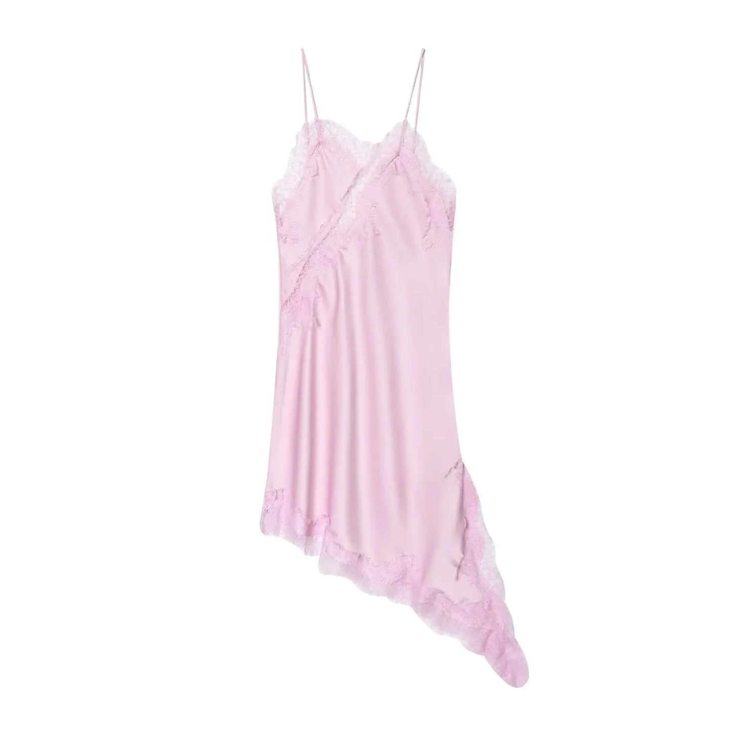 The Amélie Lace Satin Mini Dress
