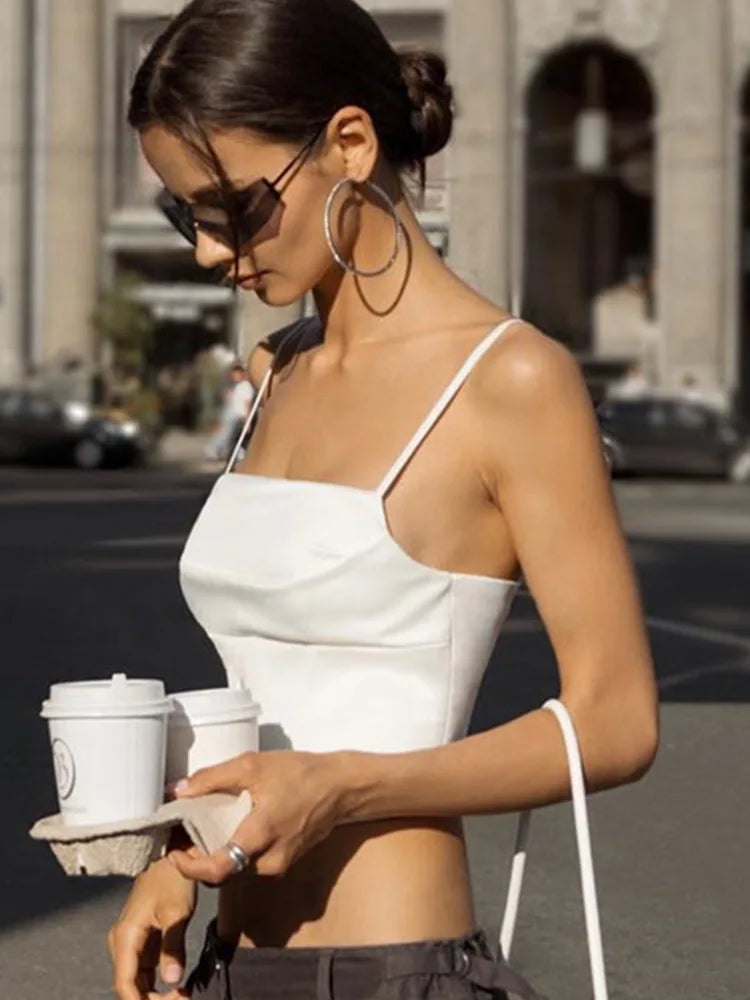 The Valencia Lace-Up Crop Top