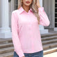 The Noelle Button Broadcloth Statement Blouse