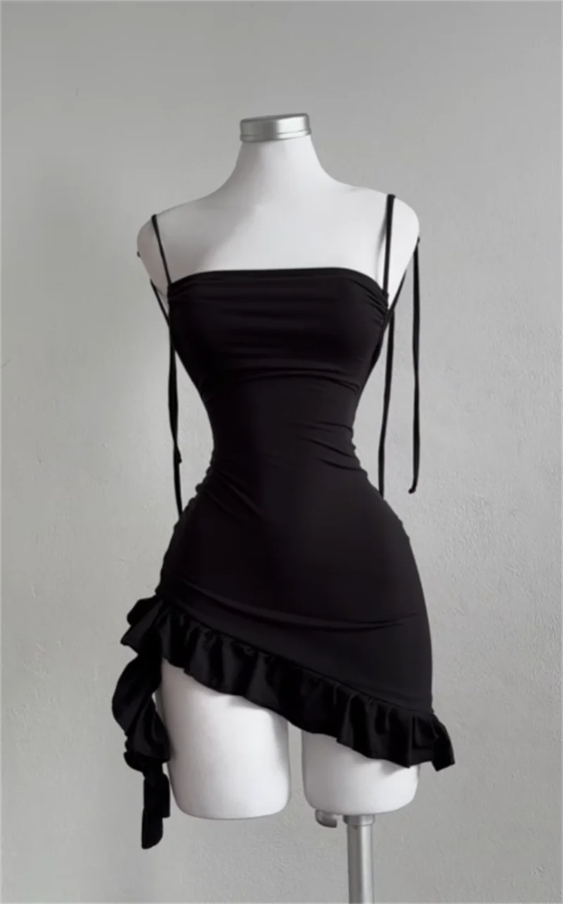 The Midnight Ruffle Mini Dress