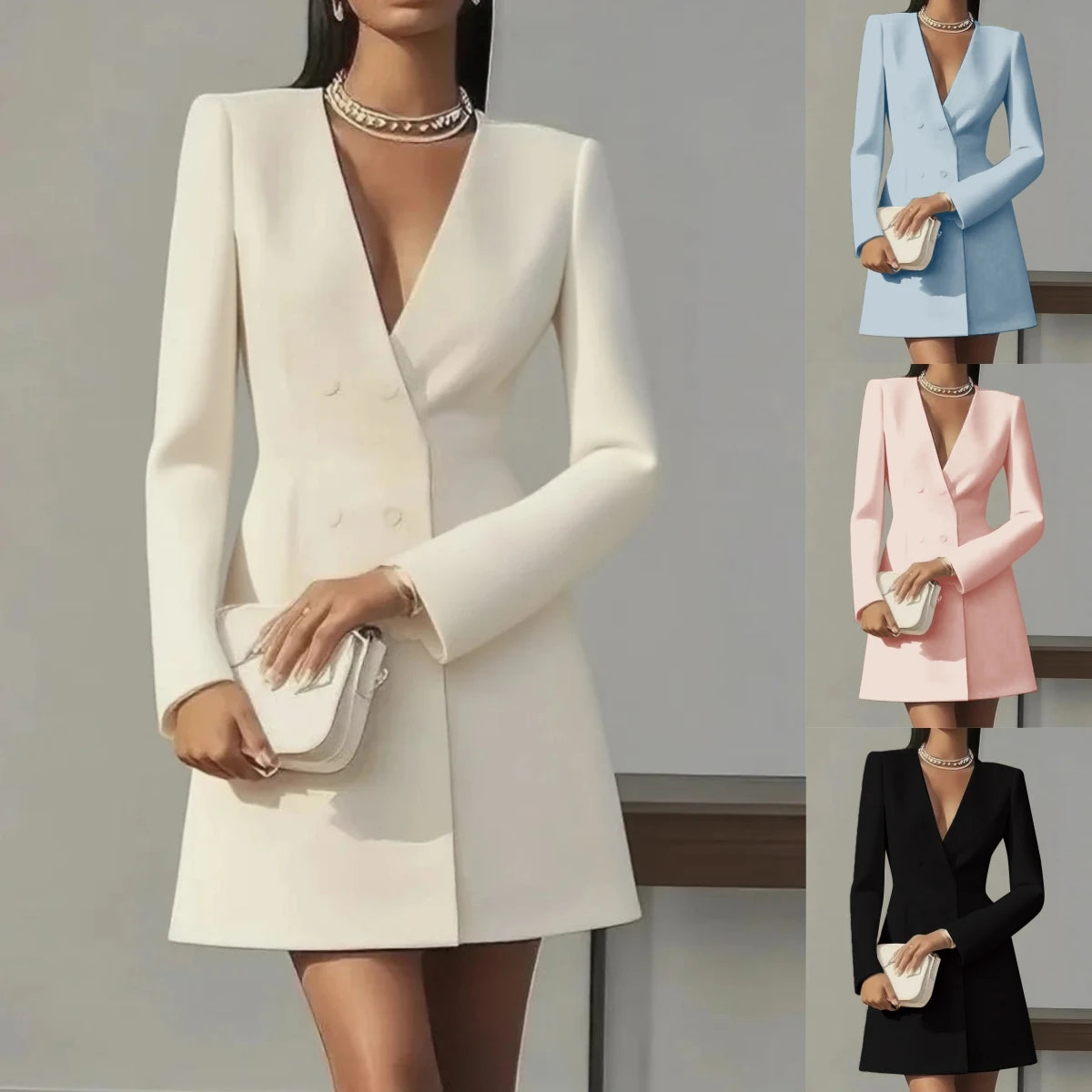 The Regent Double-Breasted Blazer Dress from the Boss Energy at Lavishly Me