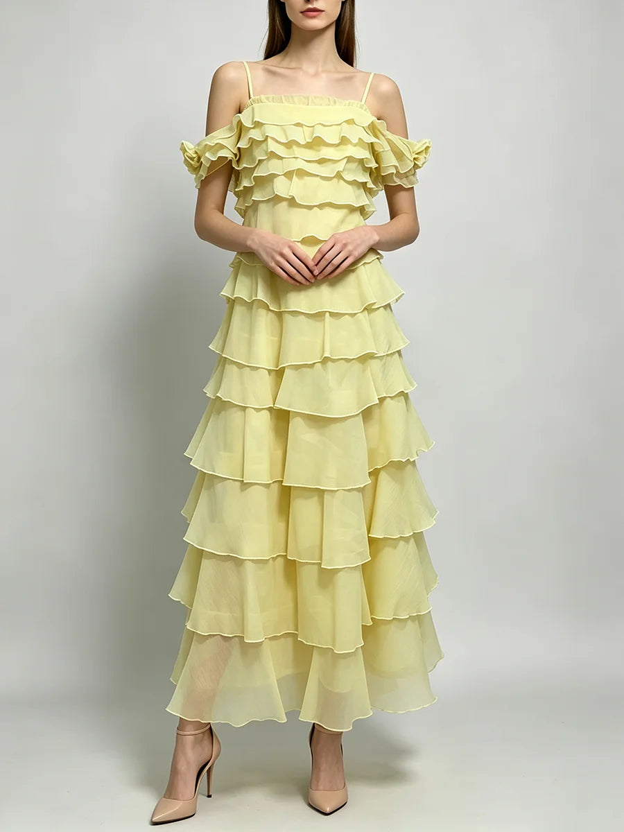 The Marisol Ruffle Maxi Dress from the Soft & Sophisticated at Lavishly Me