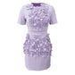 The Amaranth Appliqué Dress