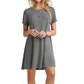 The Sunday Muse T-Shirt Mini Dress in Grey | Lavishly Me