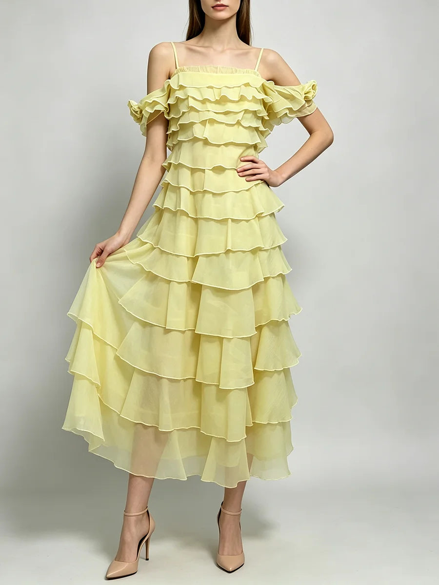 The Marisol Ruffle Maxi Dress from the Soft & Sophisticated at Lavishly Me