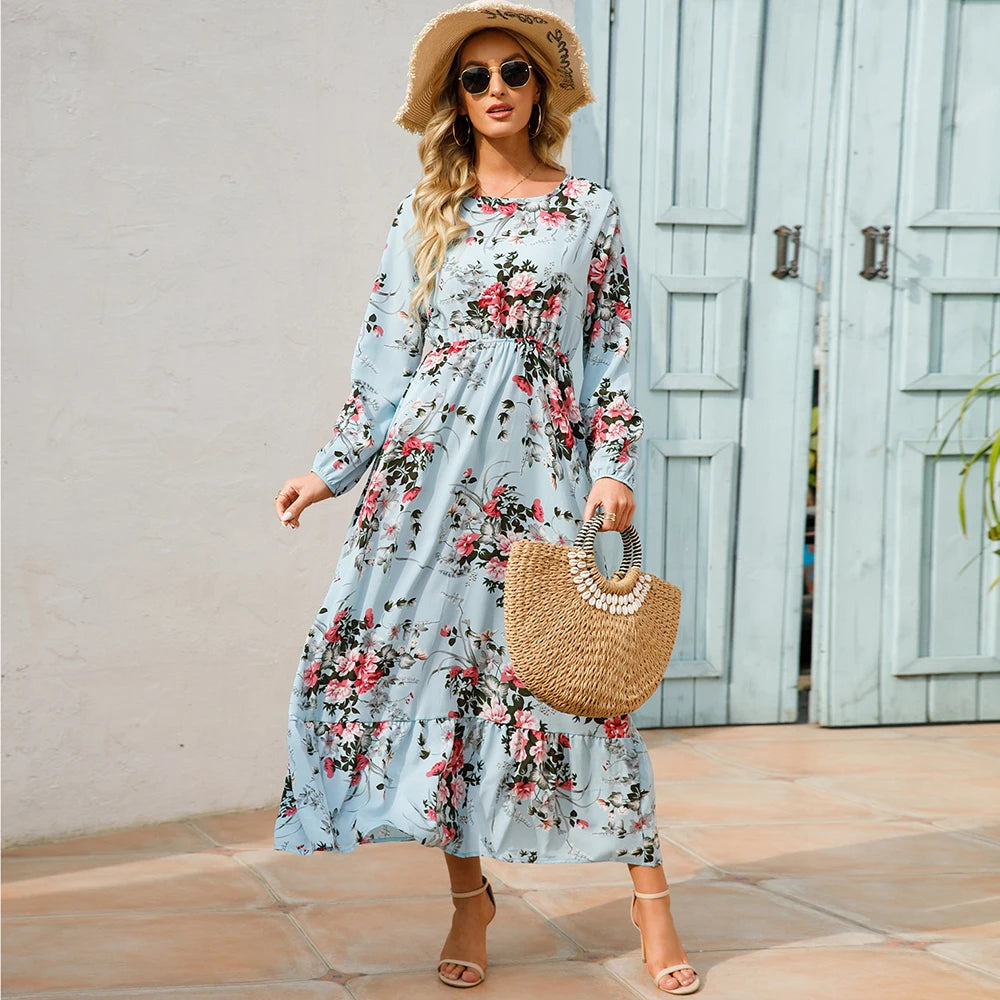 The Marisol Floral Chiffon Midi Dress in 7 | Lavishly Me