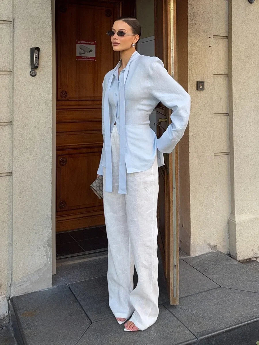 The Valencia Tie-Waist Blouse