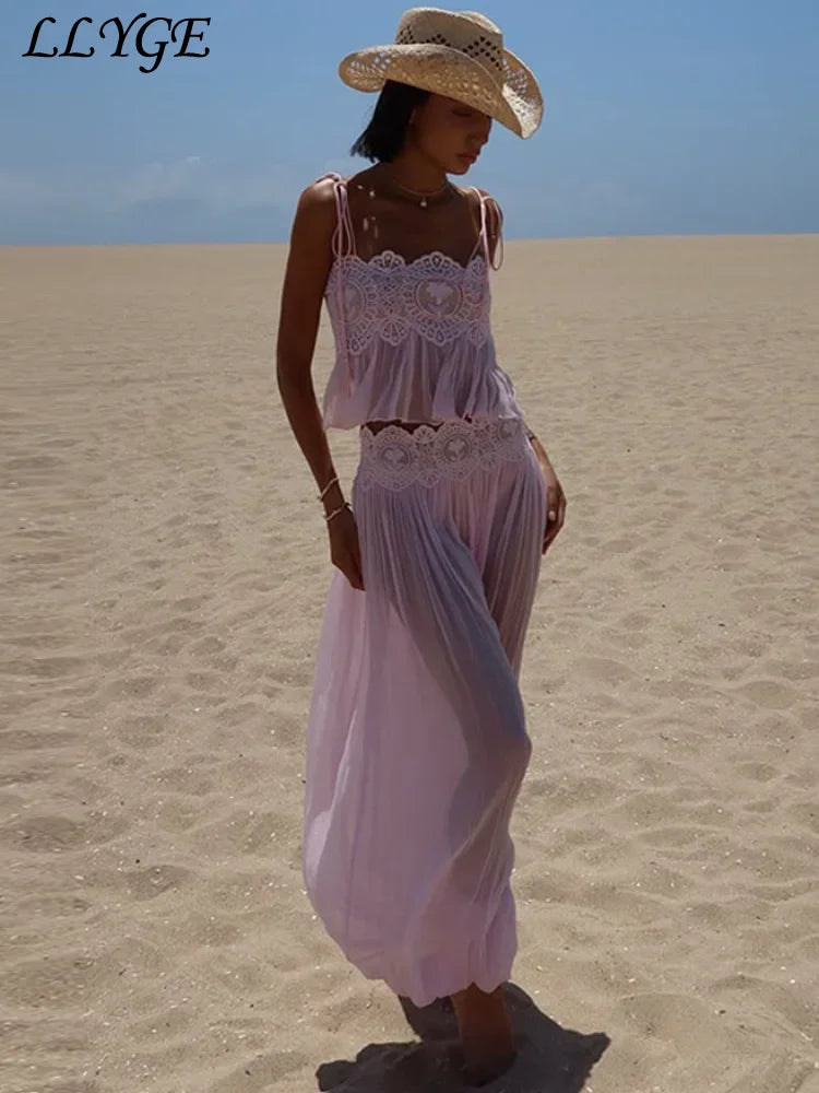 The Amalfi Lace Pant Set
