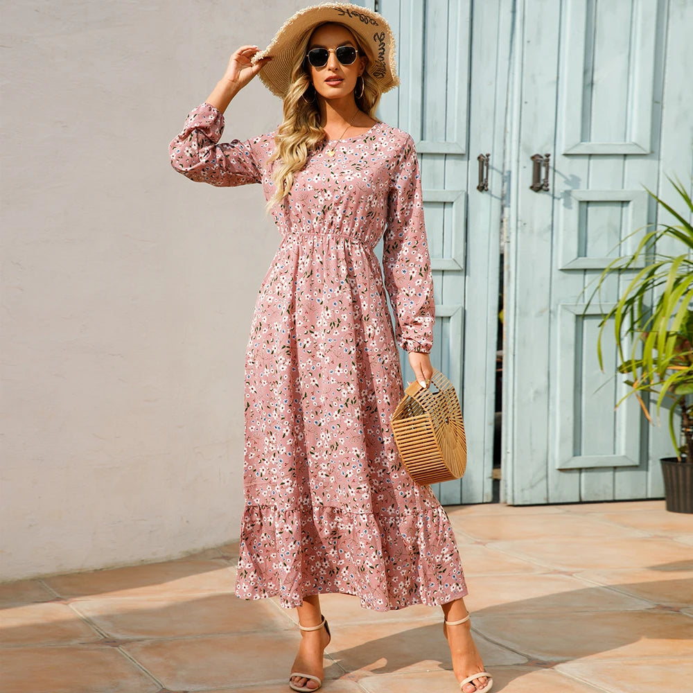 The Marisol Floral Chiffon Midi Dress in 2 | Lavishly Me