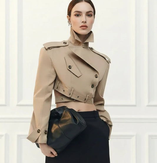 The Odessa Jacket in KHAKI | Lavishly Me