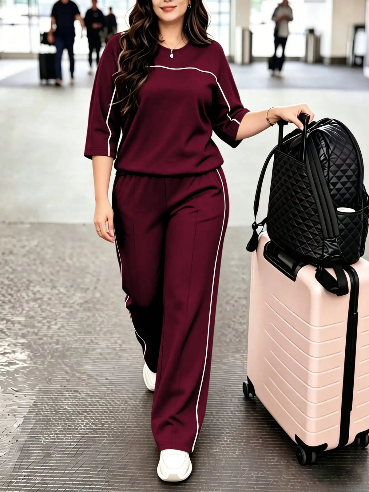 The Lumi Two-Piece Set in Brown | Lavishly Me