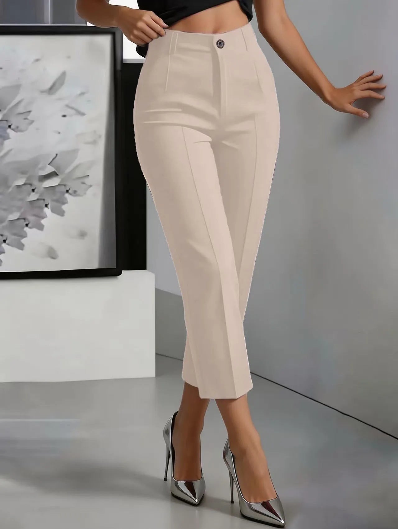 The Mercer High-Waist Straight-Leg Pants from the Boss Energy at Lavishly Me