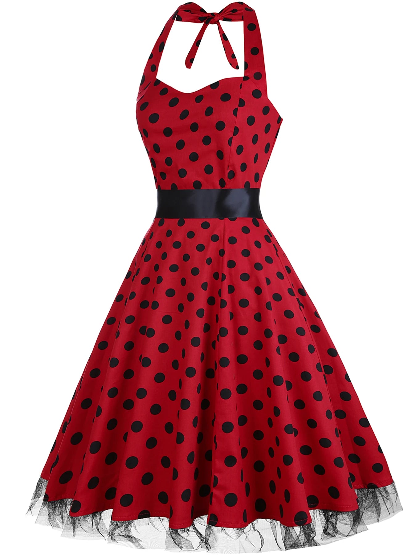 The Audrey Polka Dot Halter Dress from the Date Night Edit at Lavishly Me