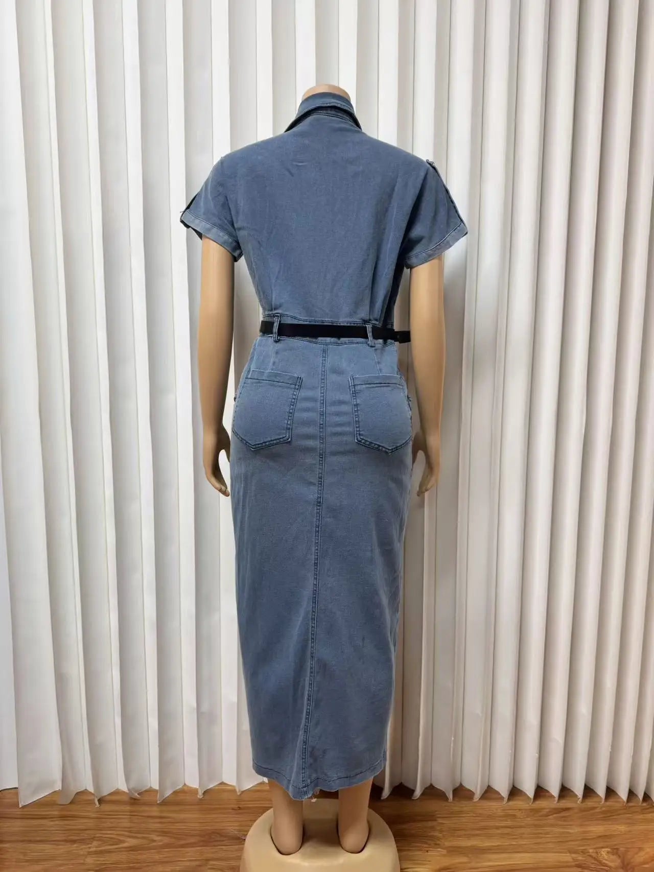 The Madison Double-Breasted Denim Dress