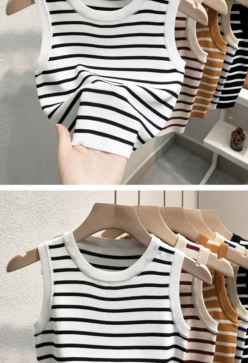 The Riviera Stripe Knit Tank