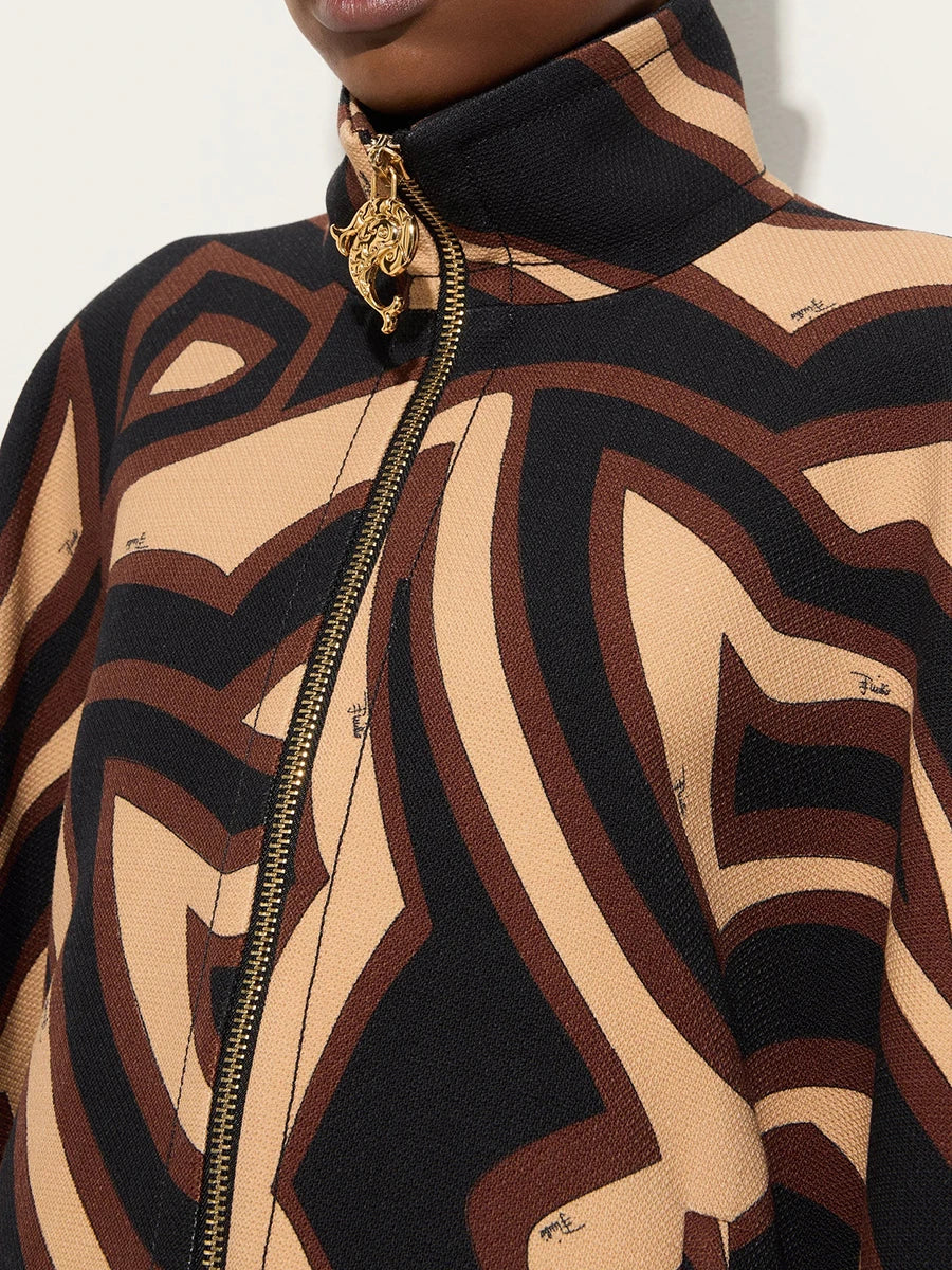 The Blaire Geometric Cape Jacket in PRINT | Lavishly Me