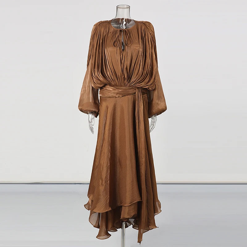 The Juliette Folded Lace-Up Dress