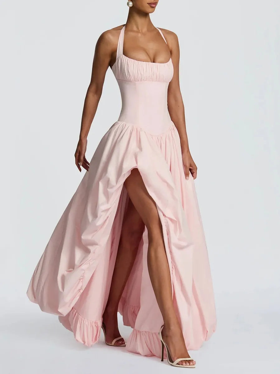 The Solana Halter Maxi Dress