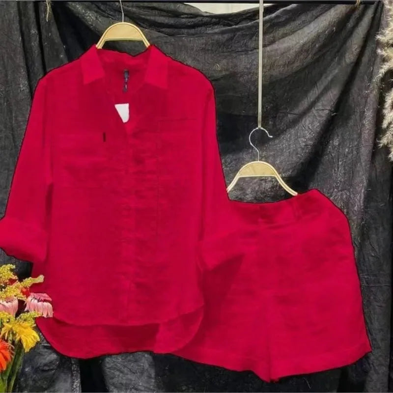 The Whitehaven Linen Shirt Set