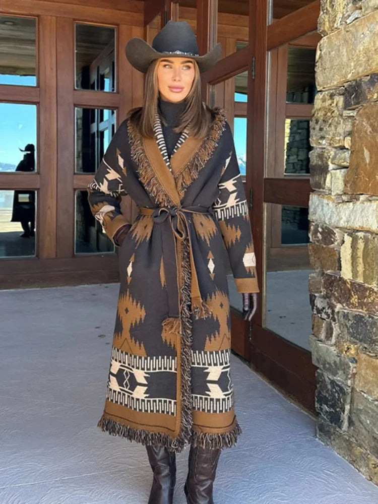 The Aspen Belted Fringe Cardigan in B S size sold out | Lavishly Me
