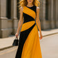 The Valencia Colorblock Swing Maxi Dress from the Boss Energy at Lavishly Me