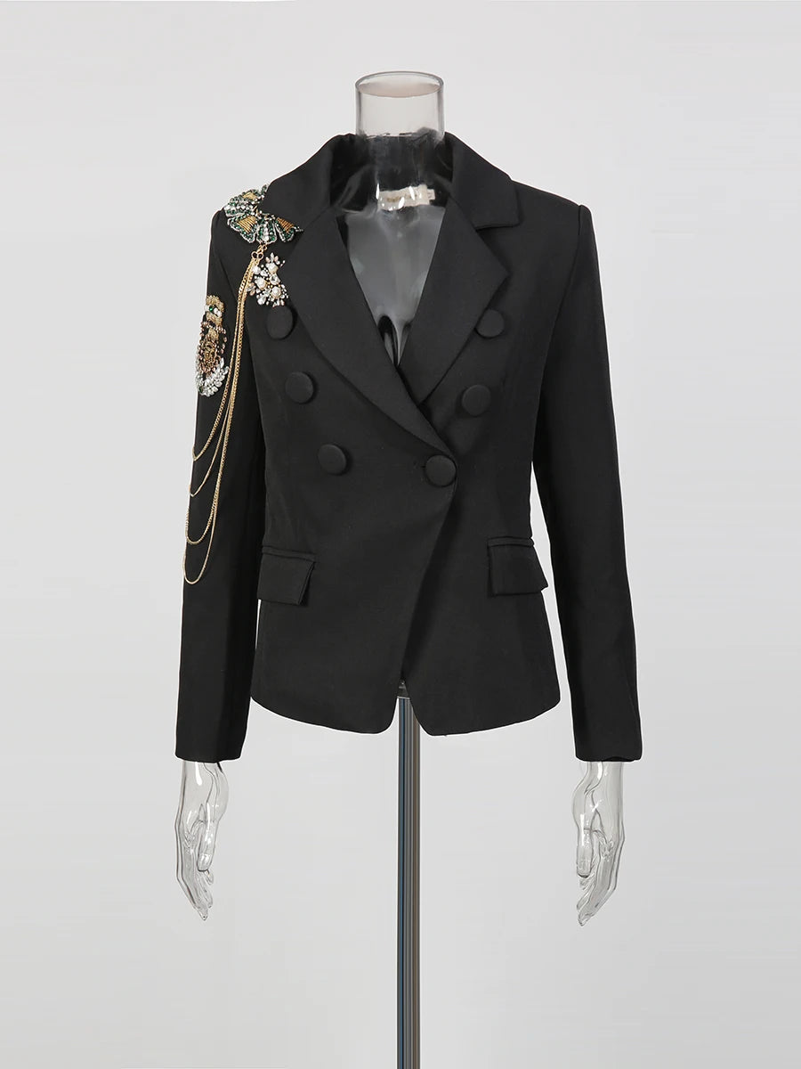 The Monaco Chain-Embellished Blazer from the Boss Energy at Lavishly Me