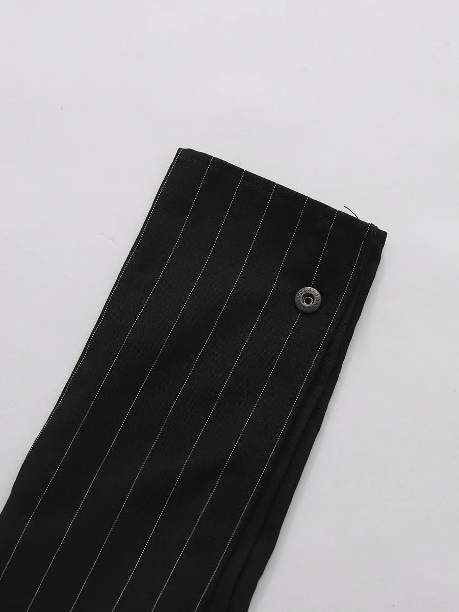 The Noir Pinstripe Blazer Dress