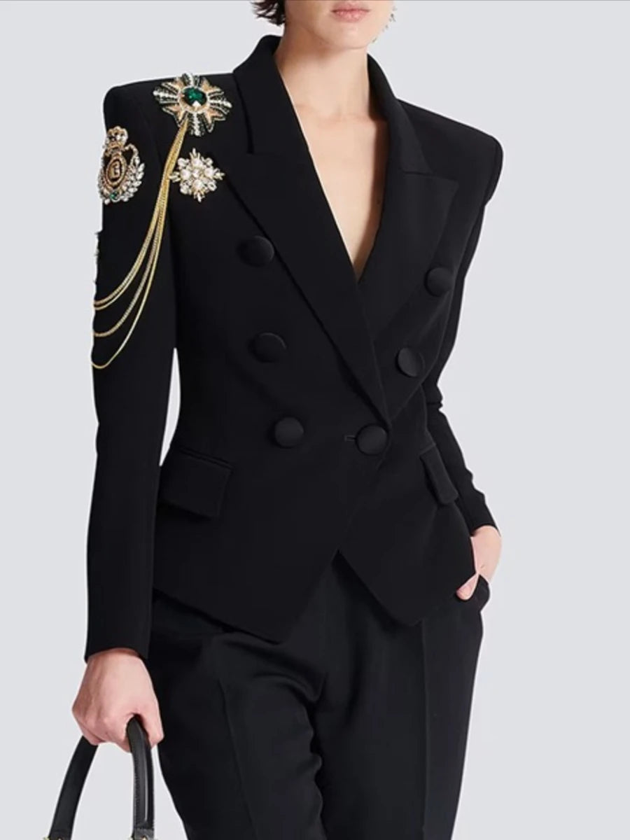 The Monaco Chain-Embellished Blazer from the Boss Energy at Lavishly Me