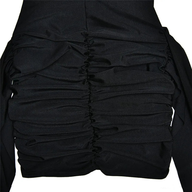 The Sloane Ruched Turtleneck Mini