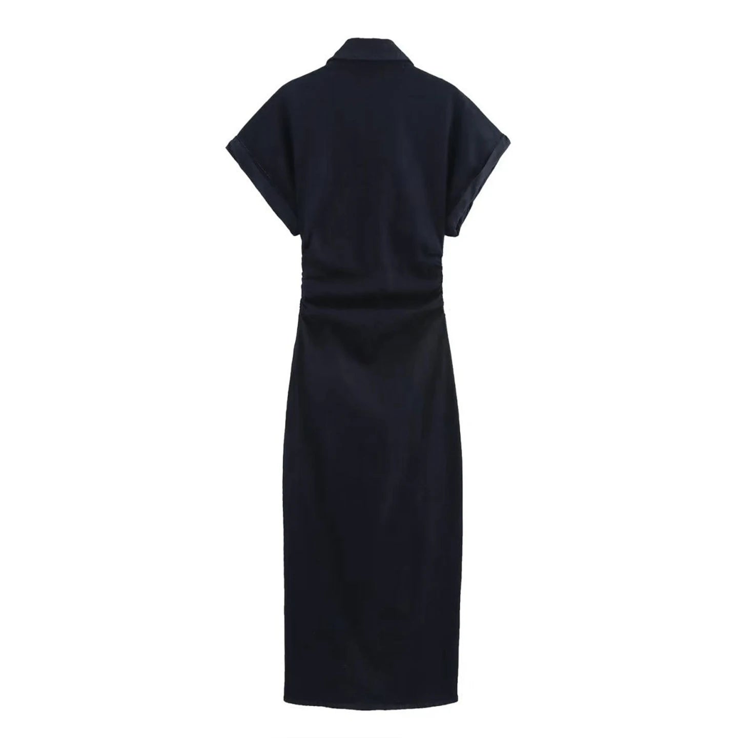 The Monroe Embroidered Denim Midi Dress from the Boss Energy at Lavishly Me