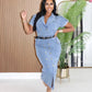 The Madison Double-Breasted Denim Dress