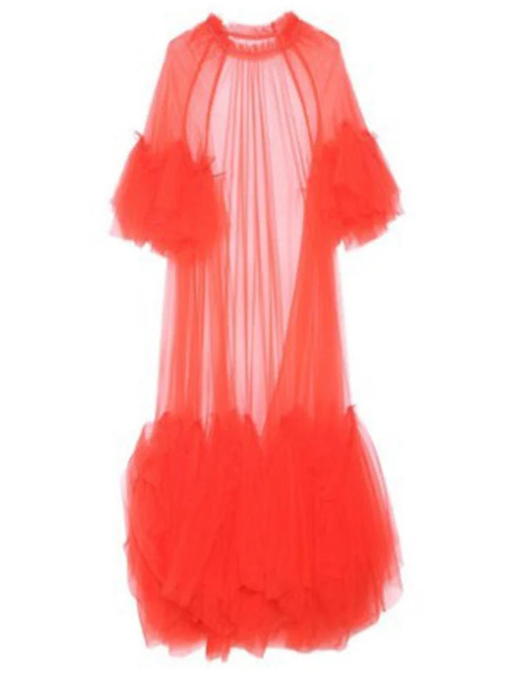 The Monaco Mesh Panel Maxi Dress from the Soft & Sophisticated at Lavishly Me