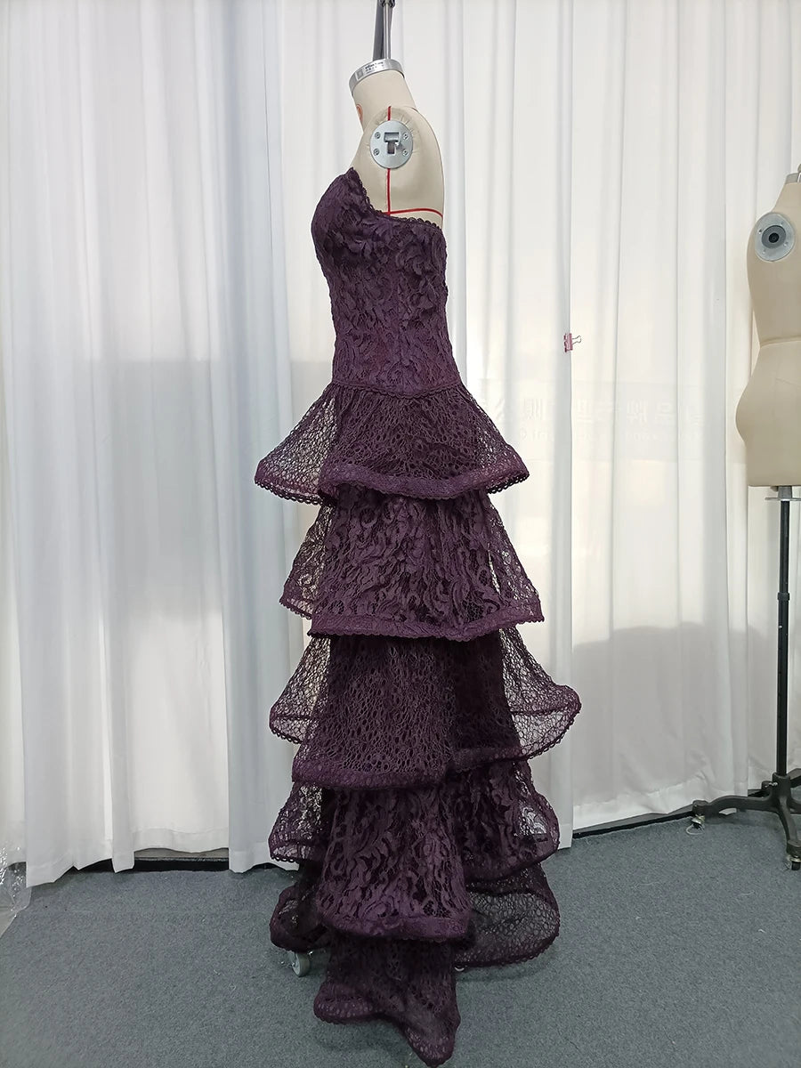 The Alessandra Lace Ruffle Maxi Dress from the Soft & Sophisticated at Lavishly Me