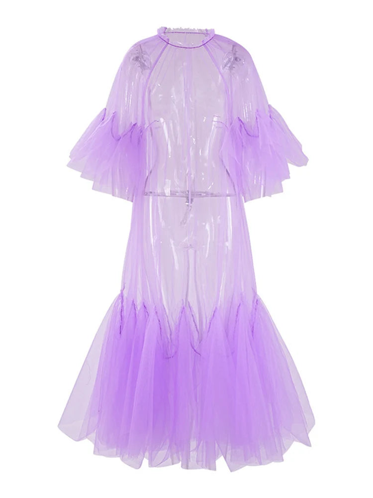 The Monaco Mesh Panel Maxi Dress from the Soft & Sophisticated at Lavishly Me
