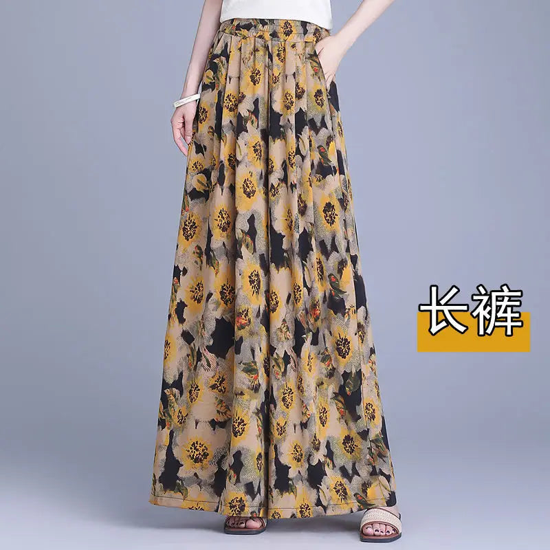 The Saffron Chiffon Palazzo Pants