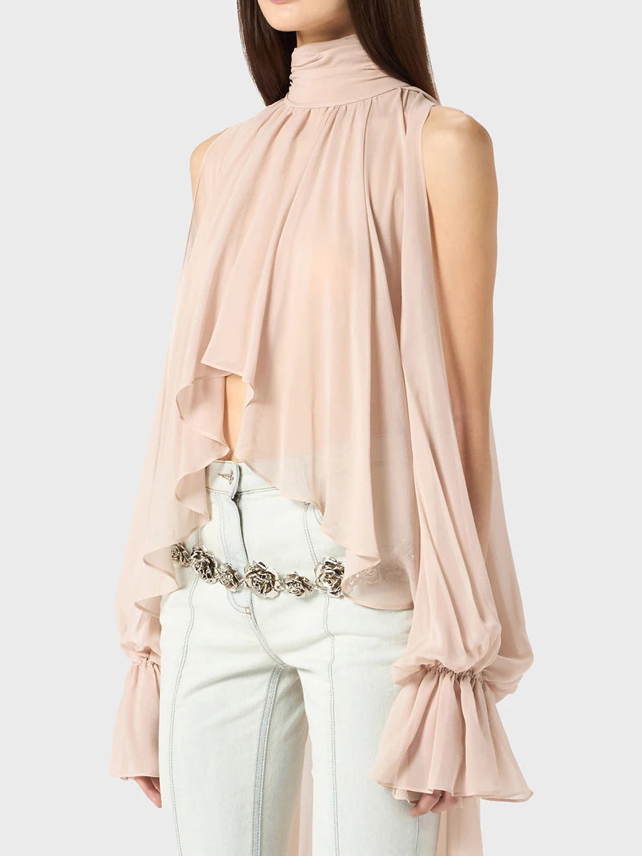 The Avignon Draped High-Neck Top from the Soft & Sophisticated at Lavishly Me
