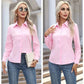 The Noelle Button Broadcloth Statement Blouse