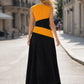 The Valencia Colorblock Swing Maxi Dress from the Boss Energy at Lavishly Me