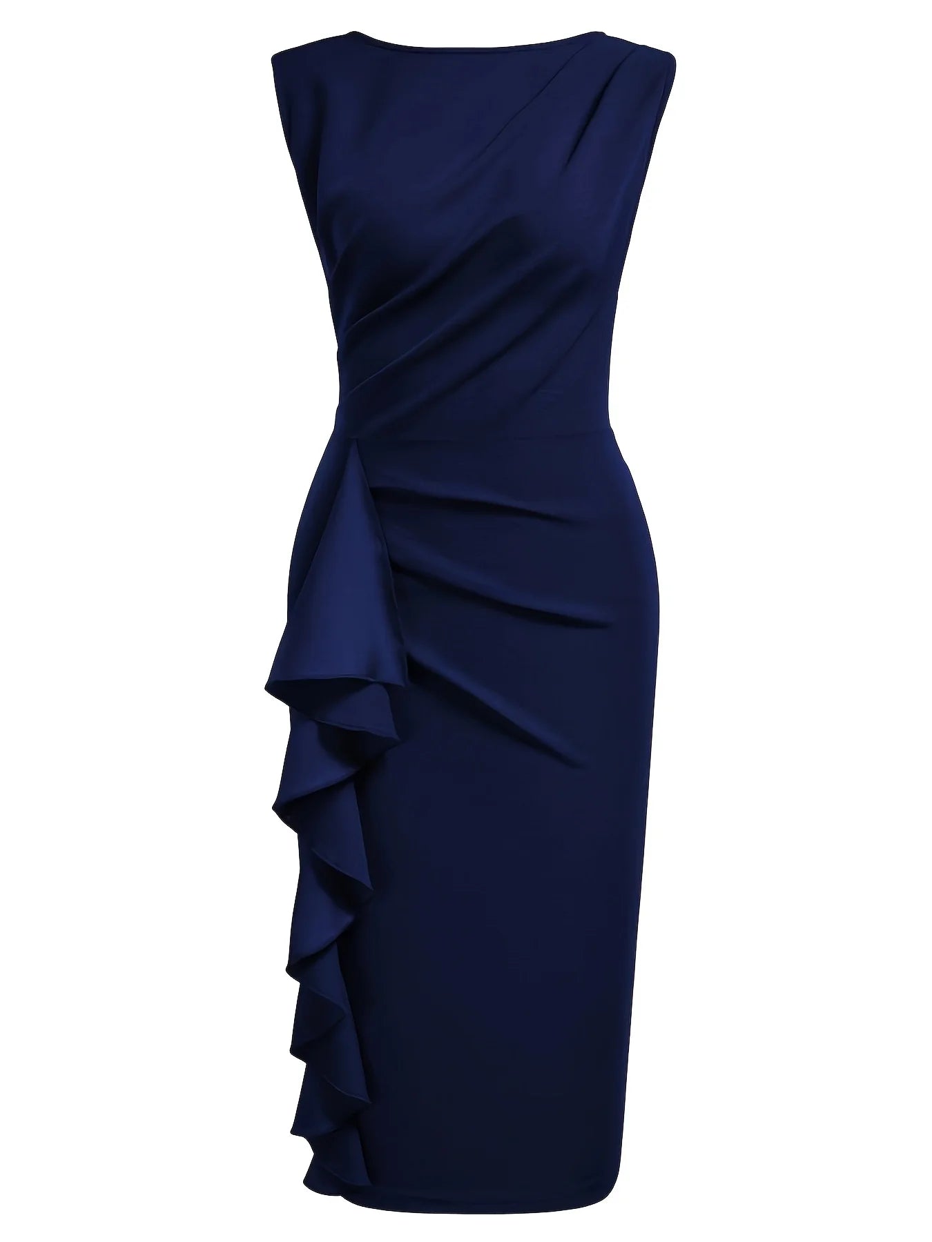 The Vivienne Ruffle Pencil Dress from the Boss Energy at Lavishly Me