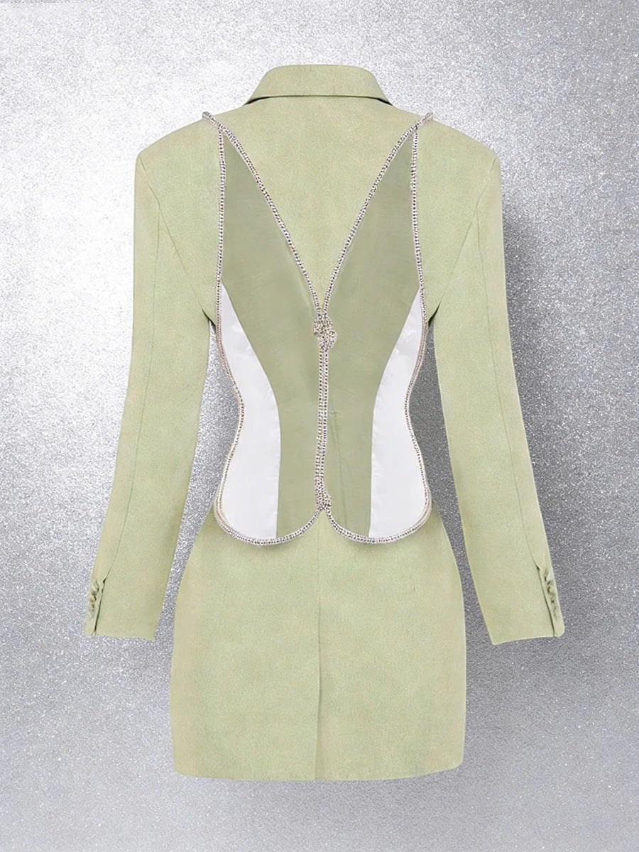 The Celestial Beaded Backless Blazer