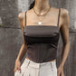 The Valencia Lace-Up Crop Top