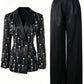 The Vivienne Embroidered Flares Two-Piece Set