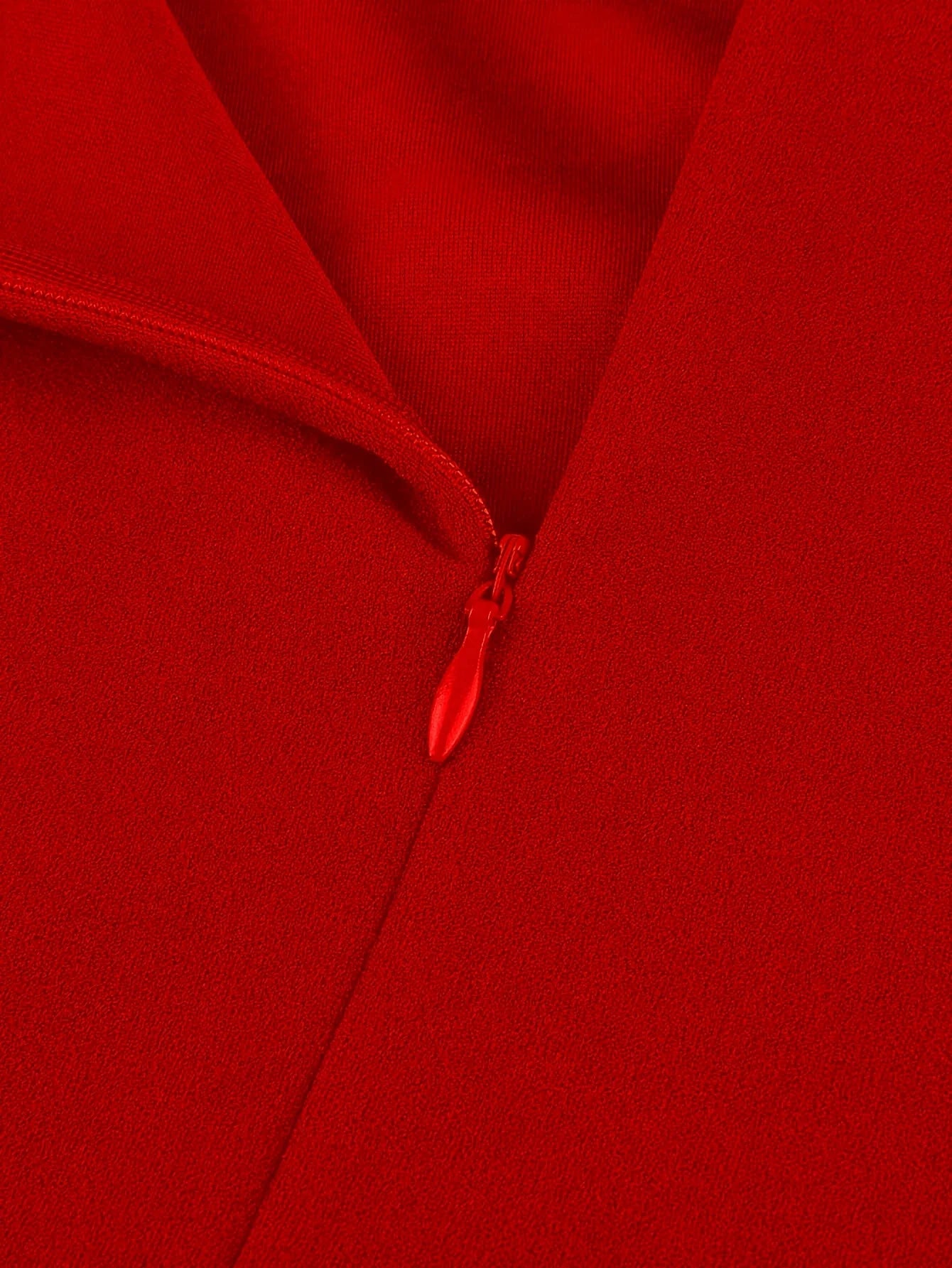 The Genevieve Colorblock A-Line Dress in Red | Lavishly Me
