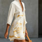 The Giselle Abstract Lace-Trim Dress in Pink | Lavishly Me