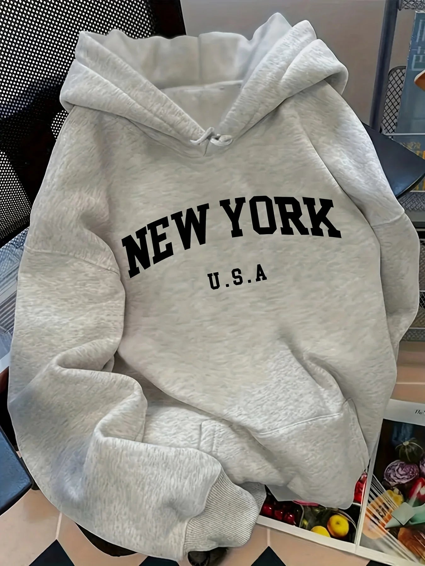 The Manhattan Relaxed Graphic Hoodie from the Everyday Luxe at Lavishly Me